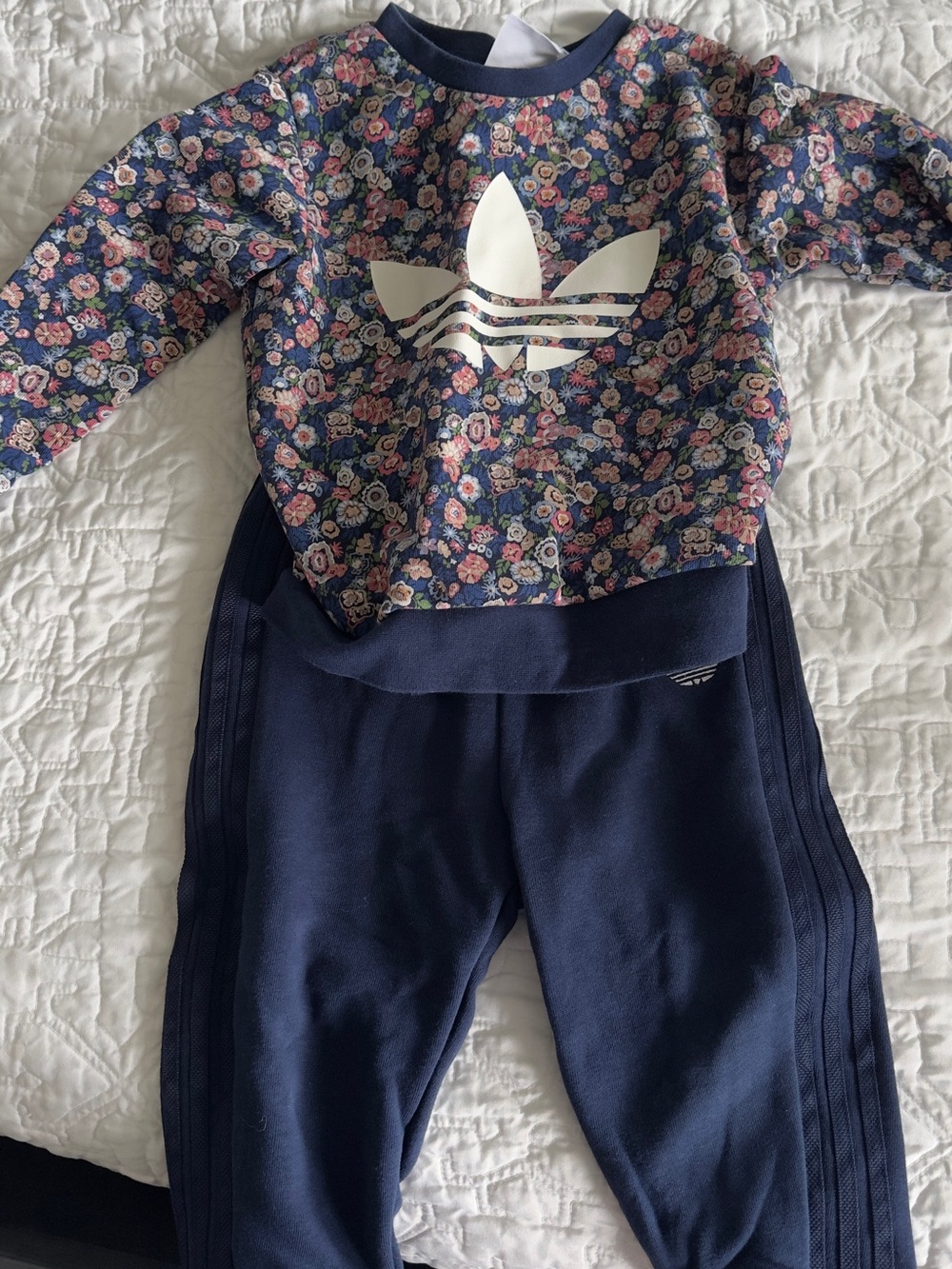 Liberty London for adidas Navy and White Trefoil Pullover and sweats